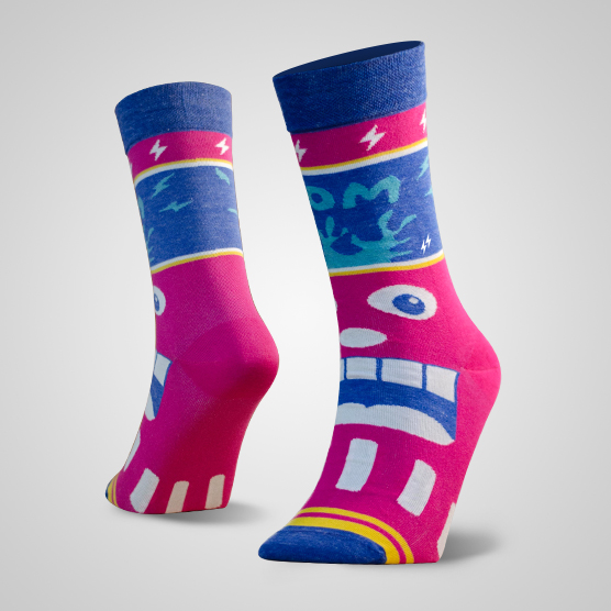 quirky socks - pink blue socks